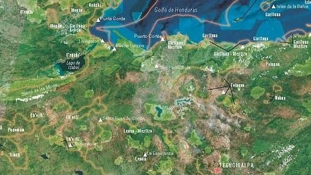 Mapa «Pueblos indígenas, Áreas protegidas y ecosistemas naturales de Centroamérica» Imagen: ABC